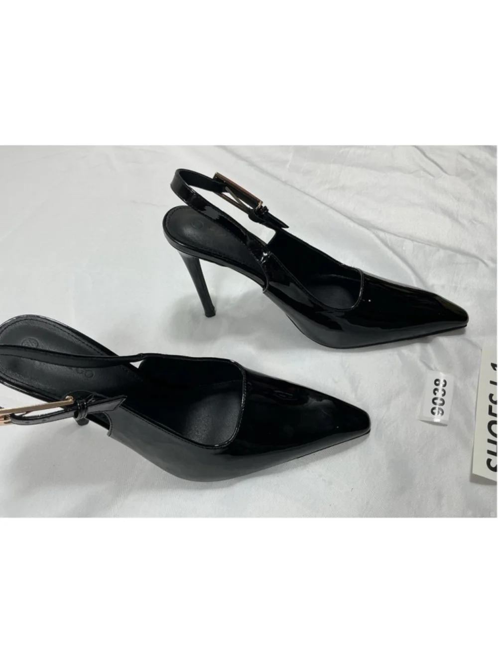 Womans New Coutgo Sling Back Pumps Black Size 9.5 Stiletto Heel